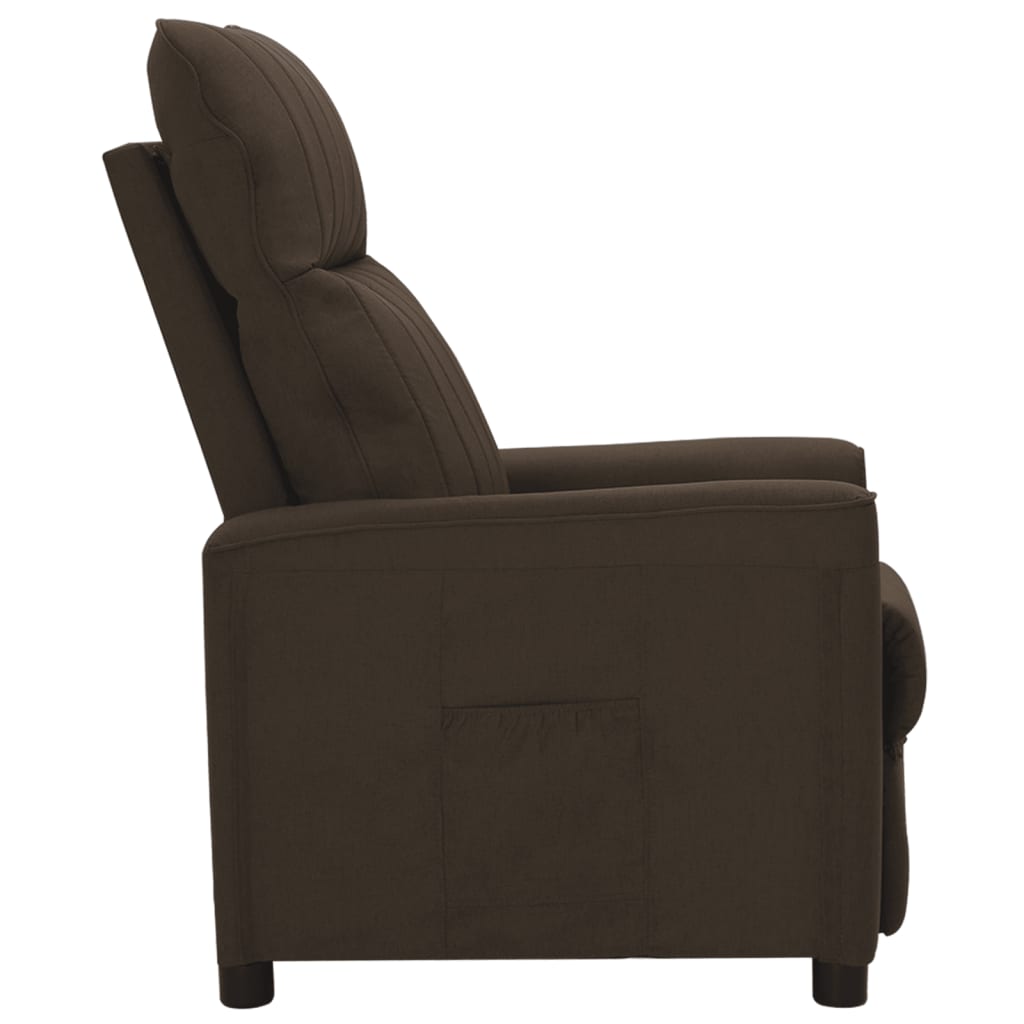 Relaxsessel Dunkelbraun Stoff