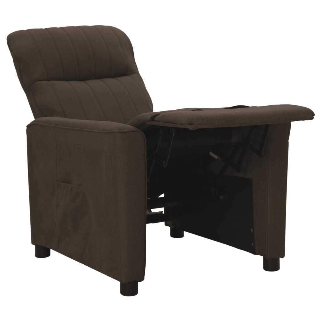 Relaxsessel Dunkelbraun Stoff