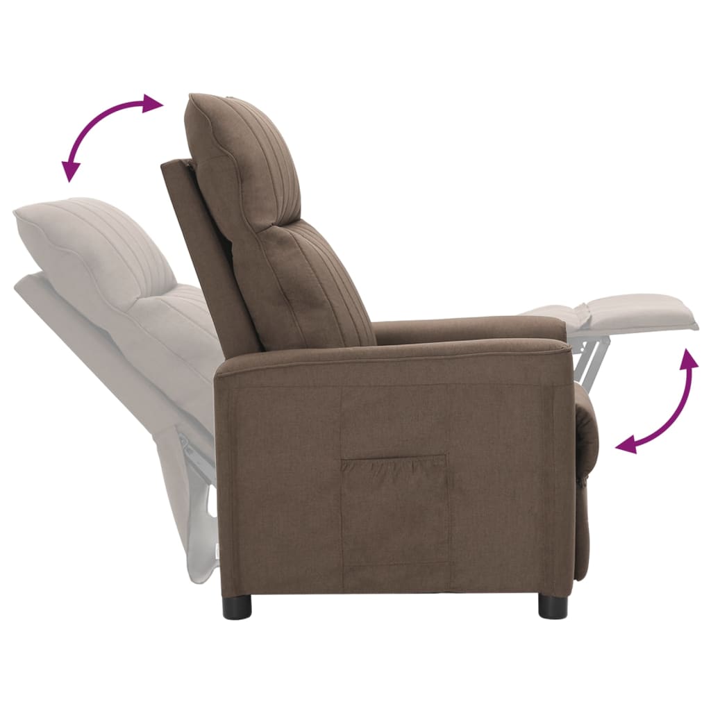 Relaxsessel Taupe Stoff