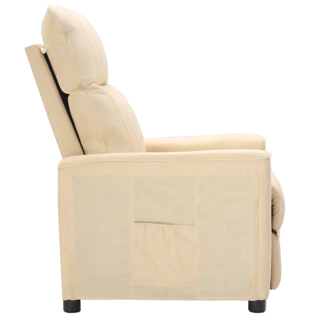 Relaxsessel Creme Stoff