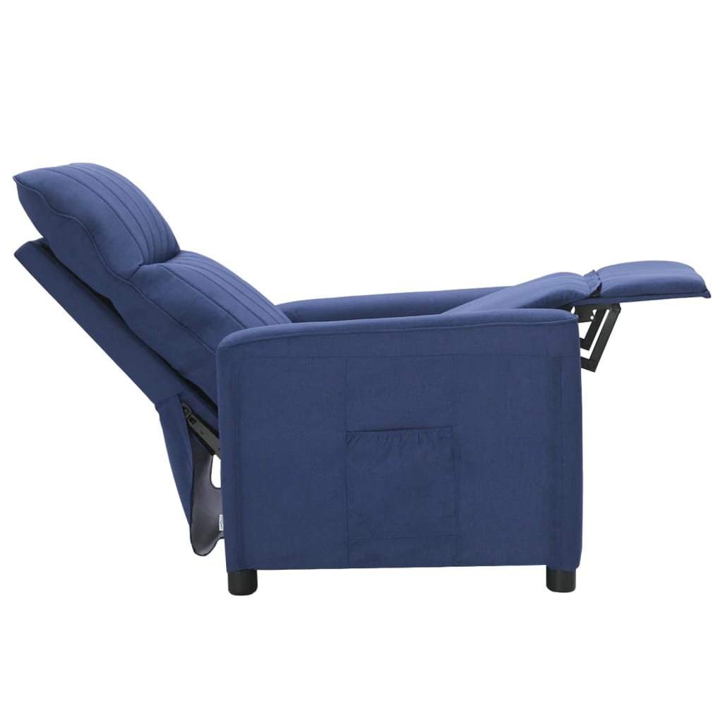 Relaxsessel Blau Stoff