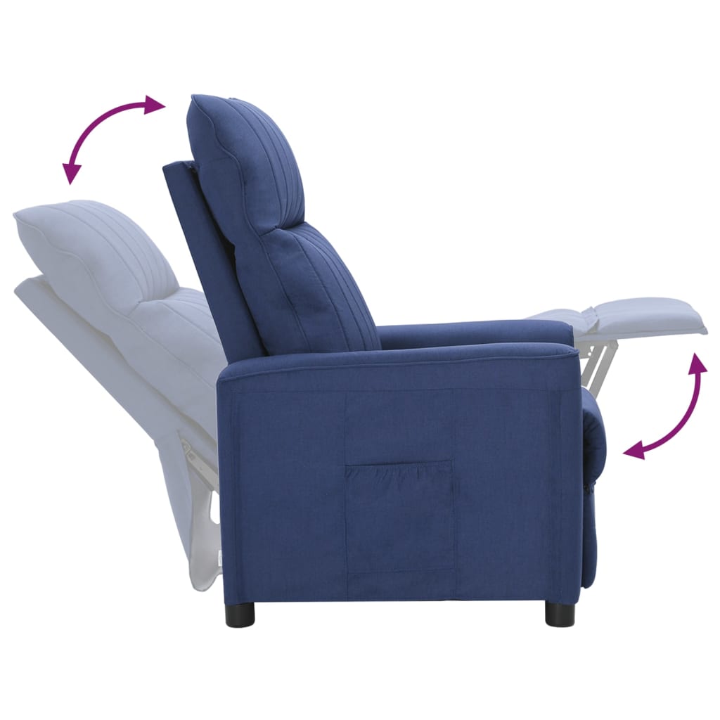 Relaxsessel Blau Stoff