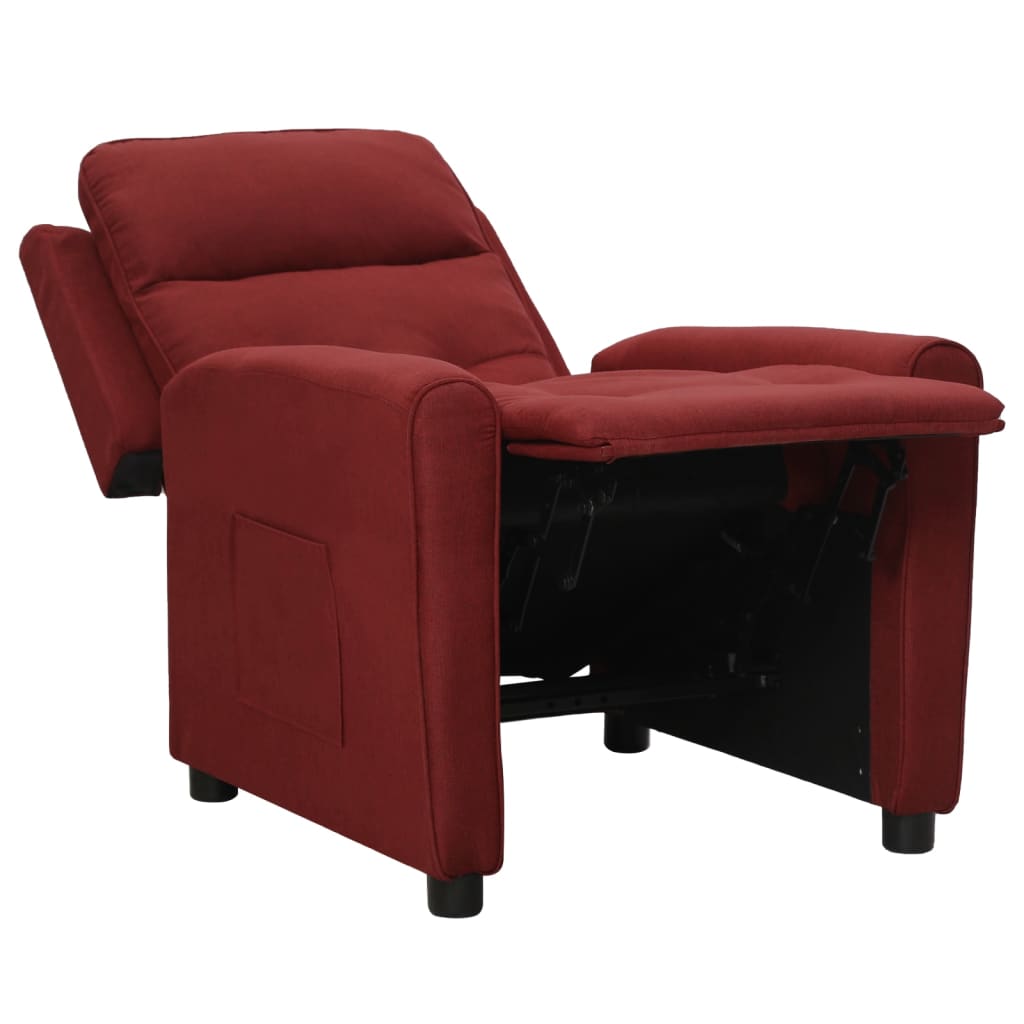 Relaxsessel Weinrot Stoff