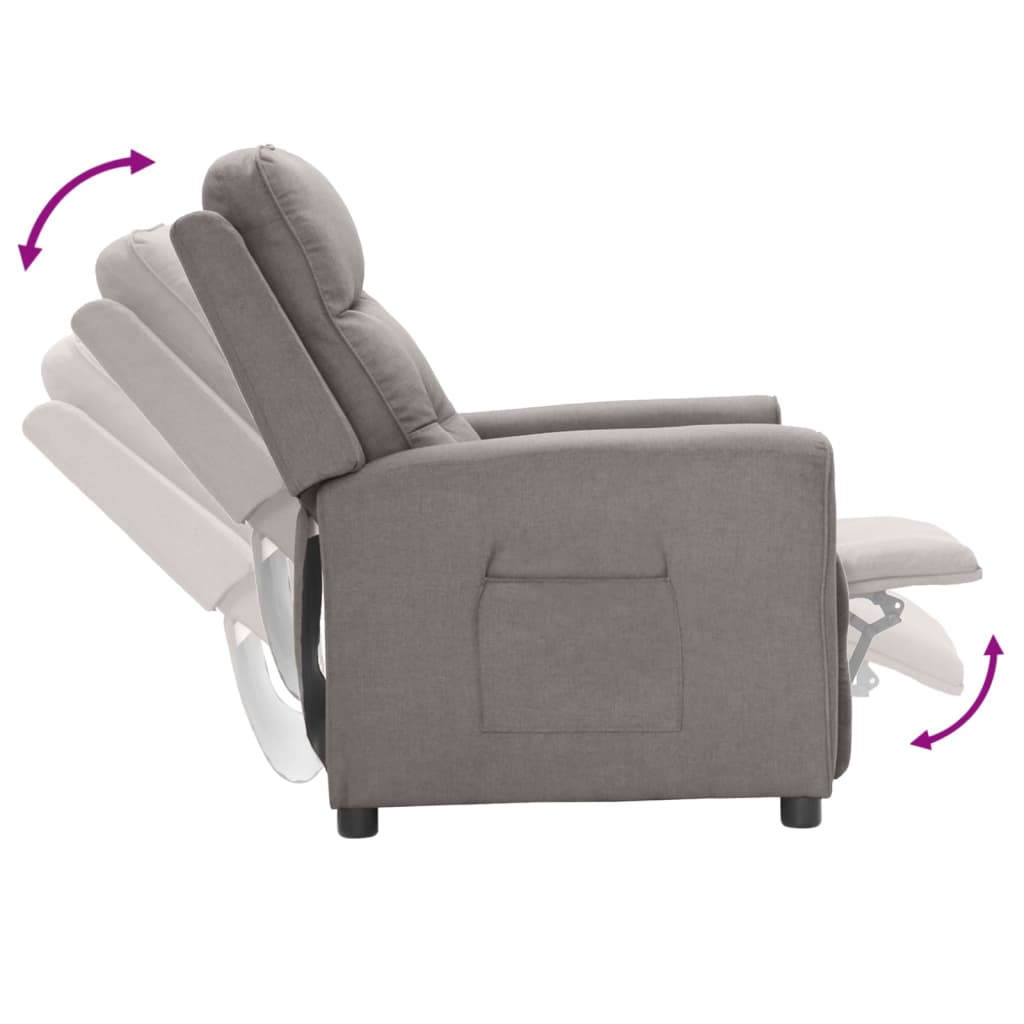 Relaxsessel Taupe Stoff