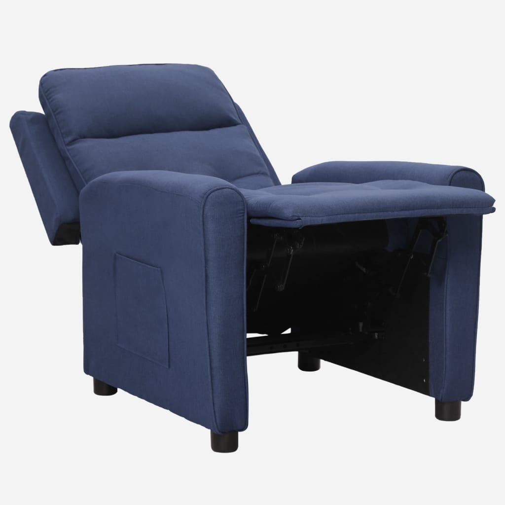 Relaxsessel Blau Stoff