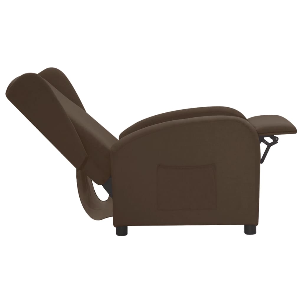 Relaxsessel Braun Stoff