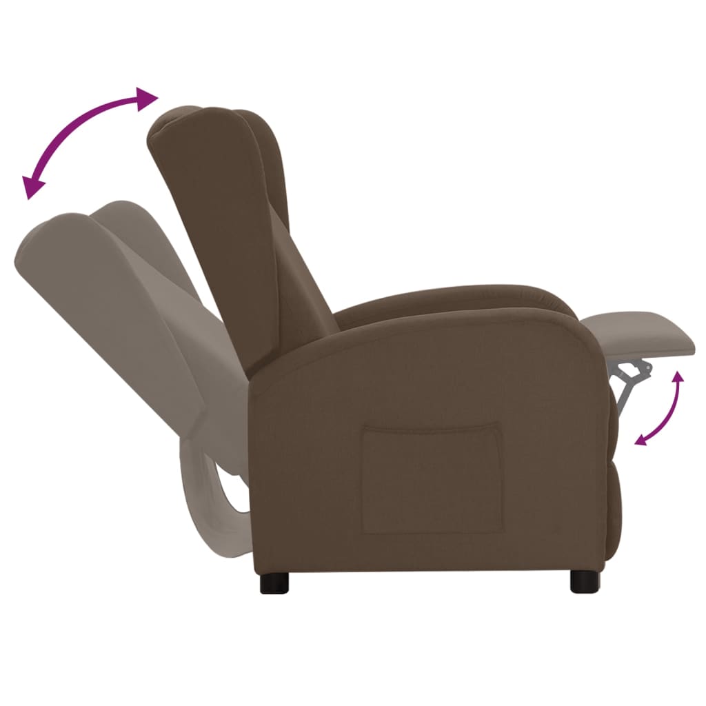 Relaxsessel Braun Stoff