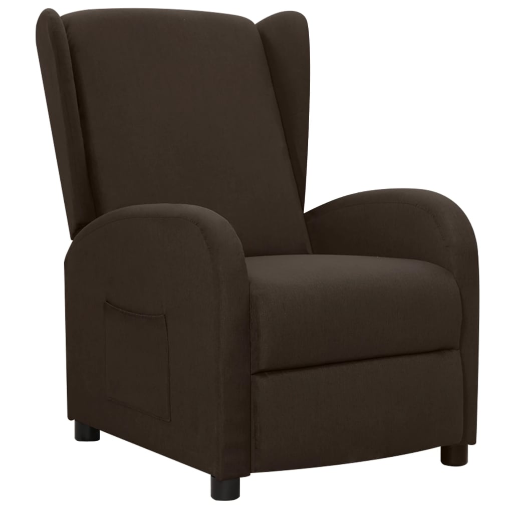 Relaxsessel Dunkelbraun Stoff