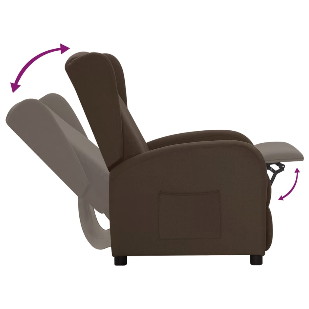 Relaxsessel Dunkelbraun Stoff