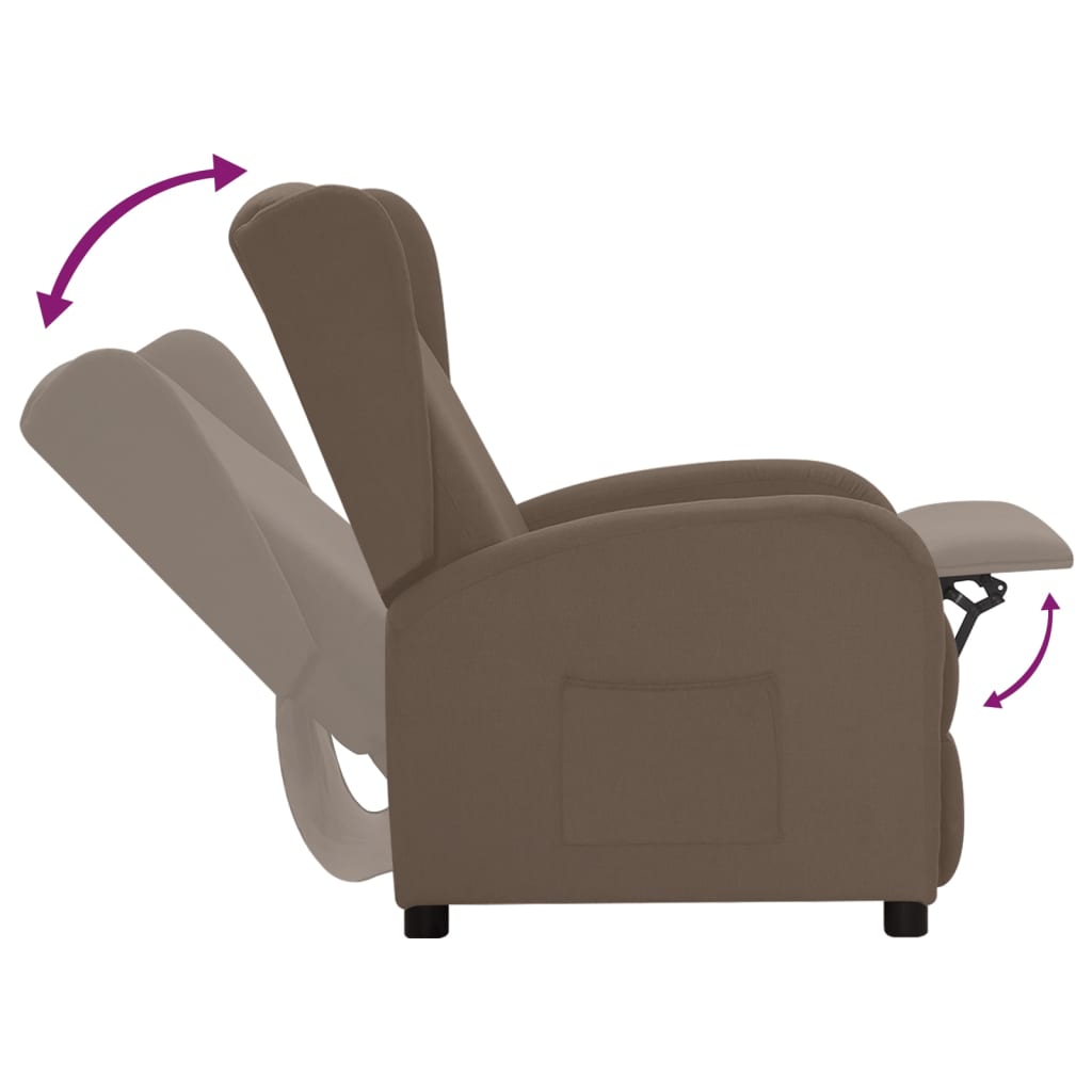 Relaxsessel Taupe Stoff