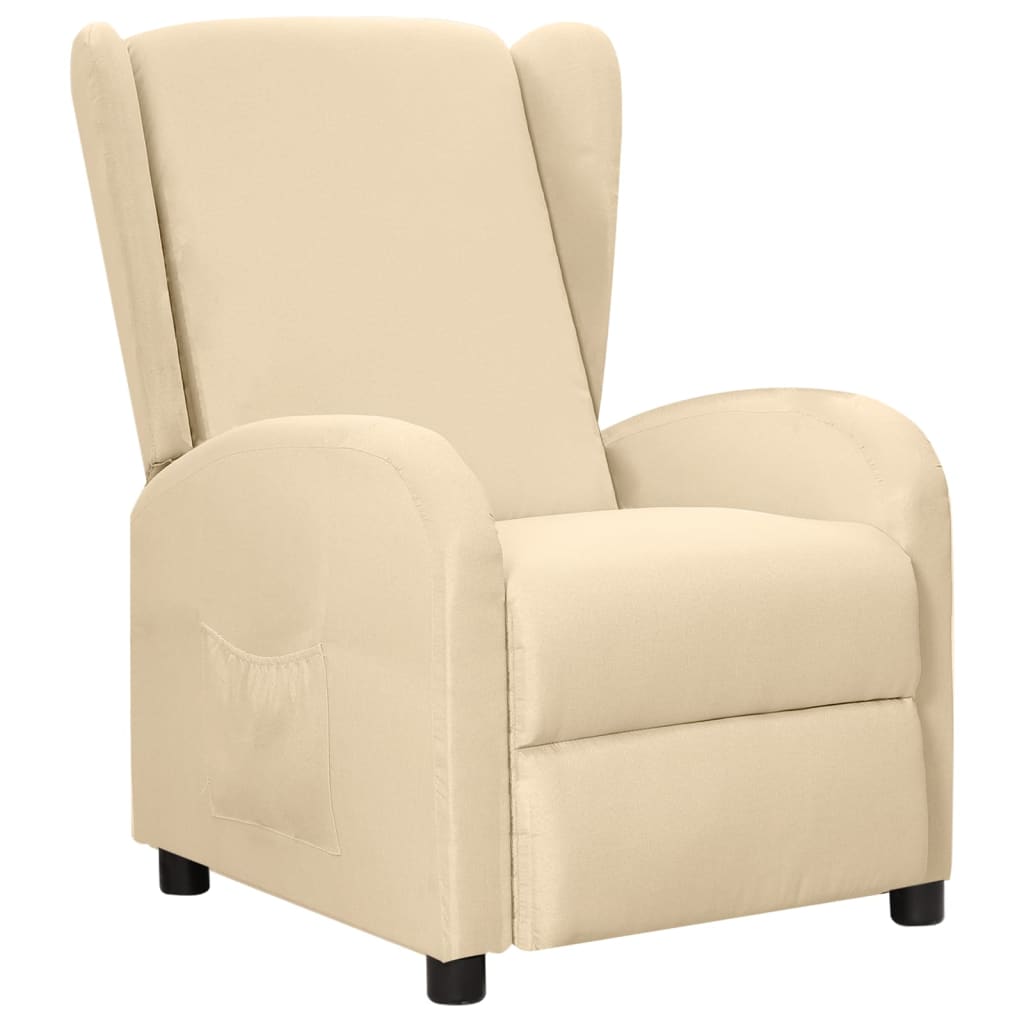 Relaxsessel Creme Stoff