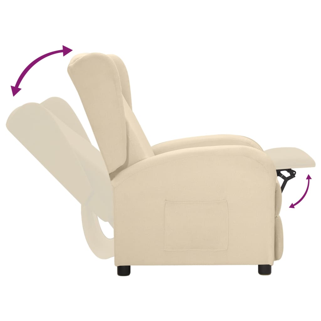 Relaxsessel Creme Stoff