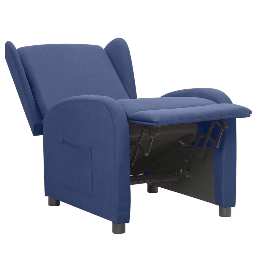 Relaxsessel Blau Stoff