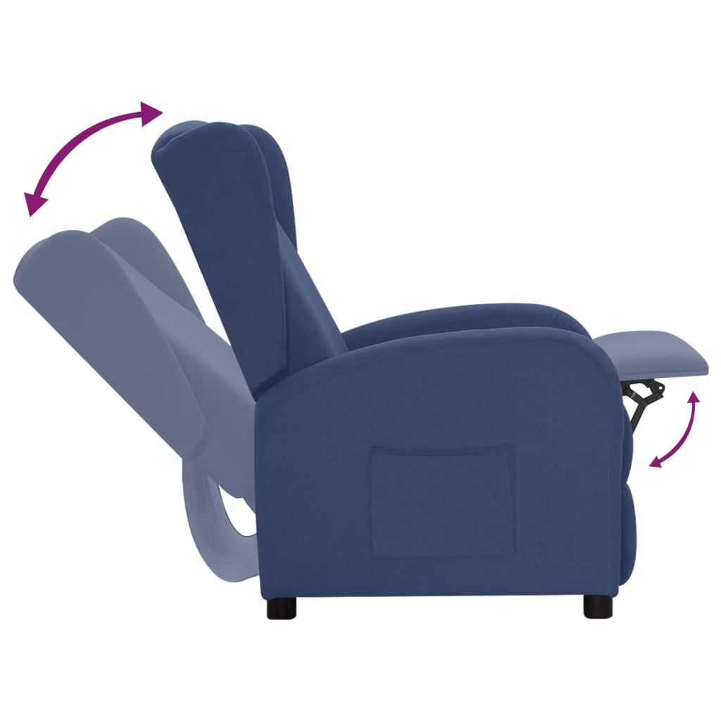 Relaxsessel Blau Stoff