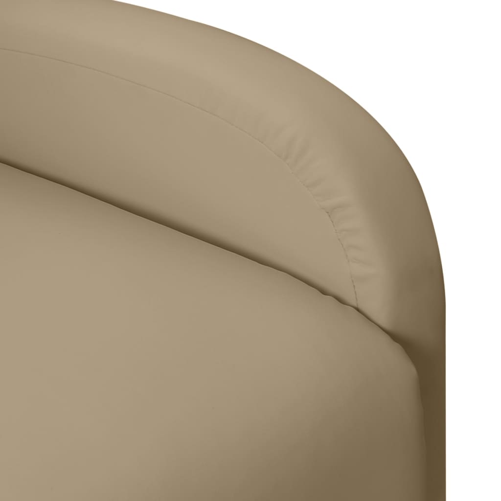 Ohrensessel mit Liegefunktion Cappuccino-Braun Kunstleder