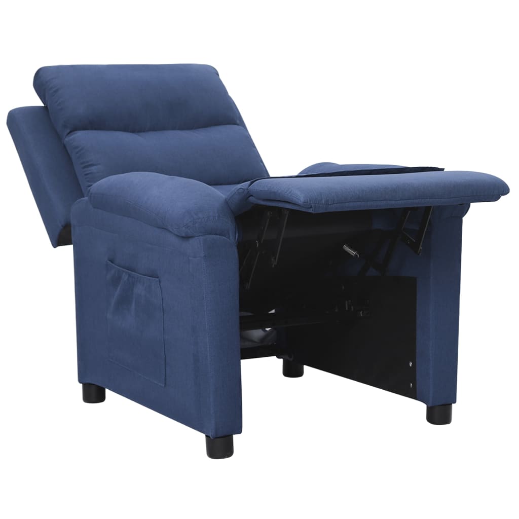 Relaxsessel Blau Stoff
