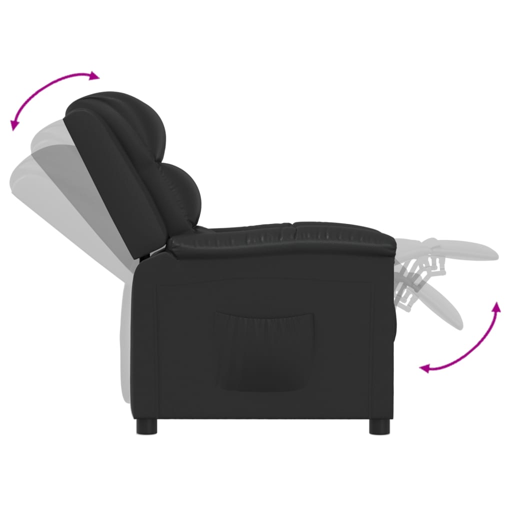 Relaxsessel Schwarz Kunstleder