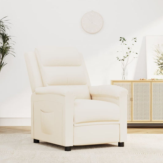 Relaxsessel Creme Kunstleder