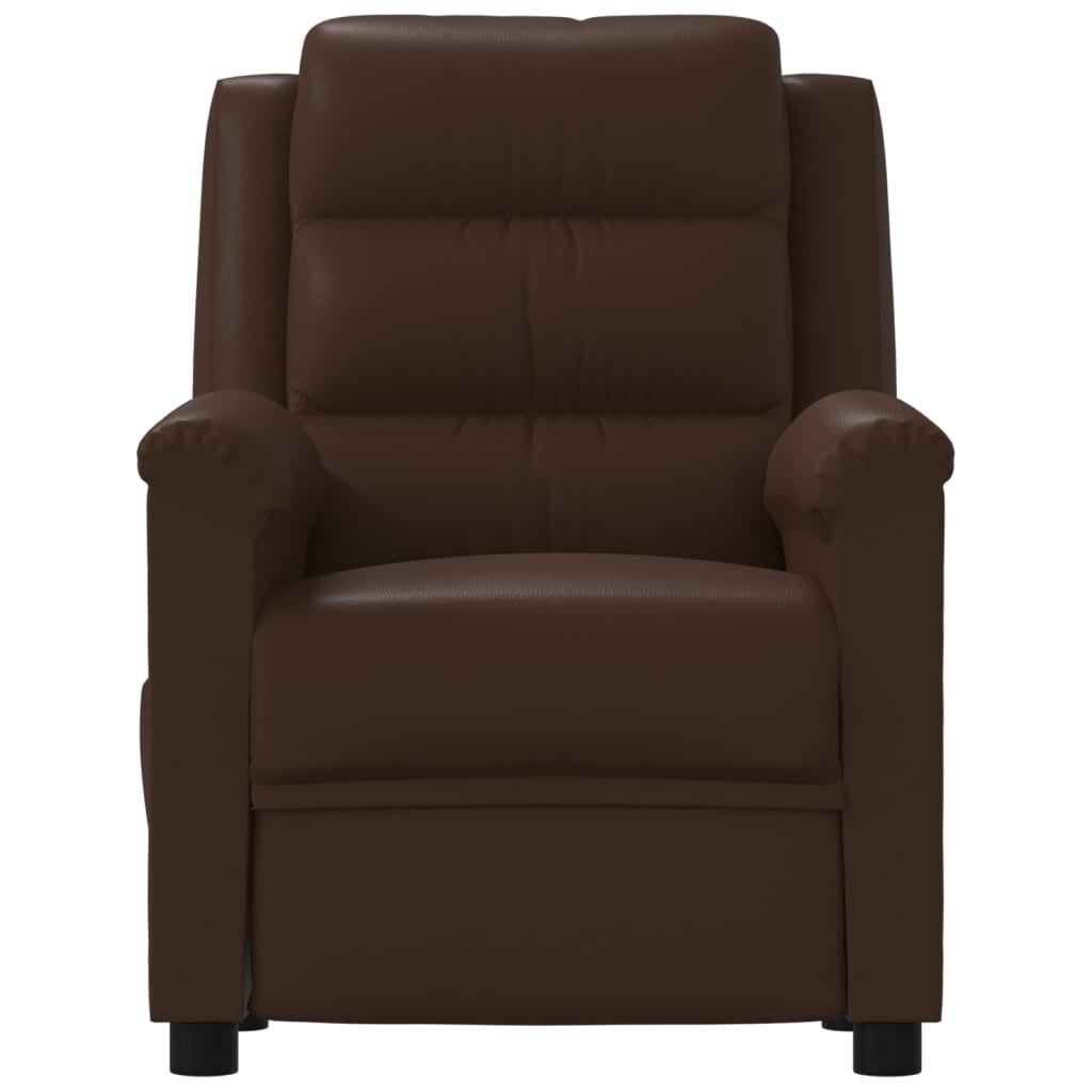 Relaxsessel Braun Kunstleder