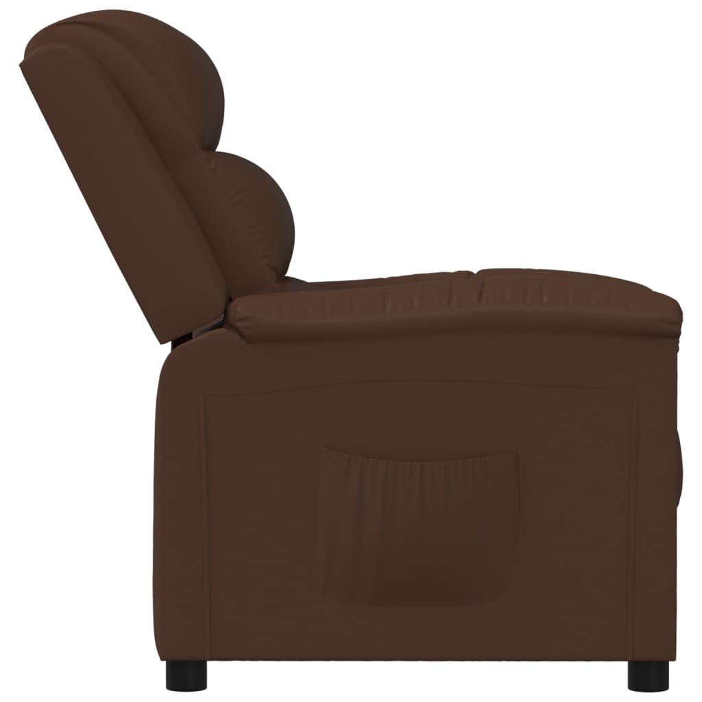 Relaxsessel Braun Kunstleder
