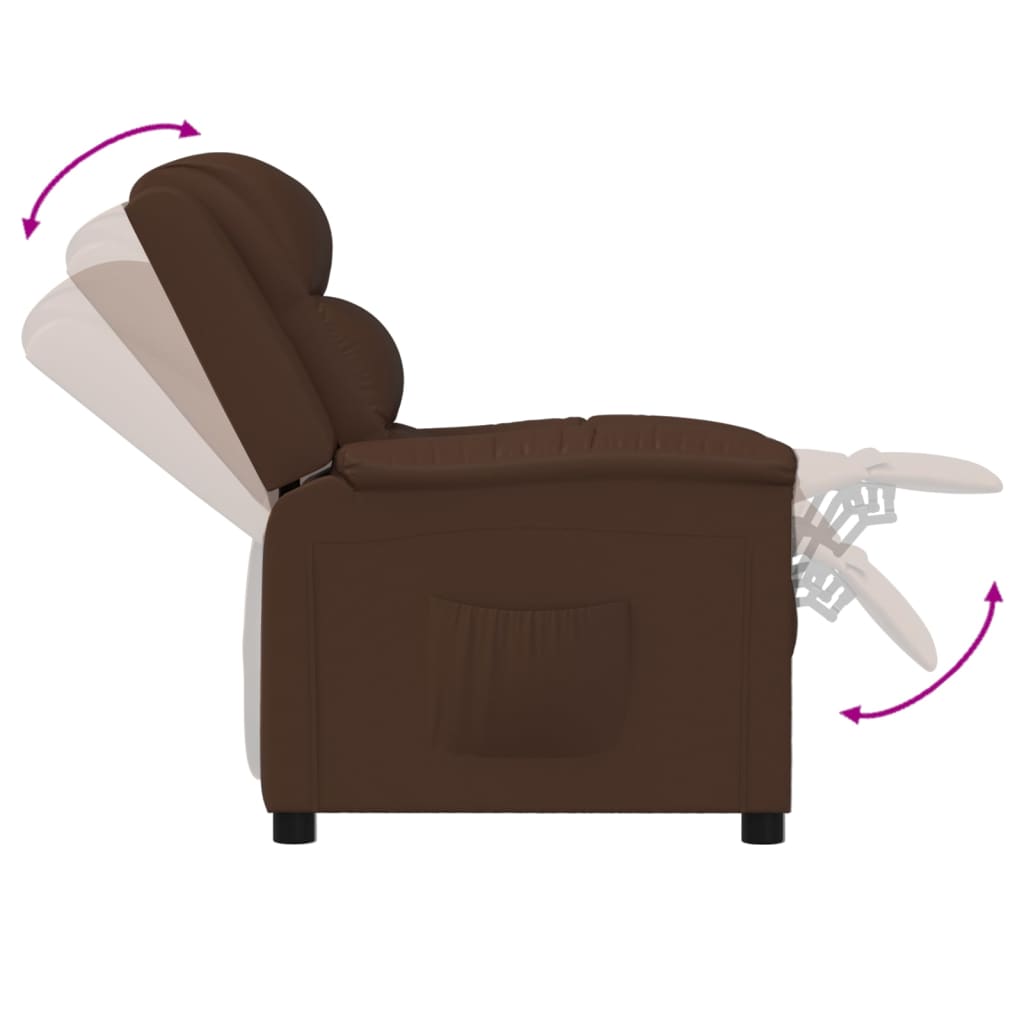 Relaxsessel Braun Kunstleder