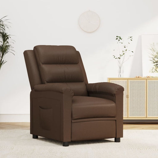 Relaxsessel Braun Kunstleder