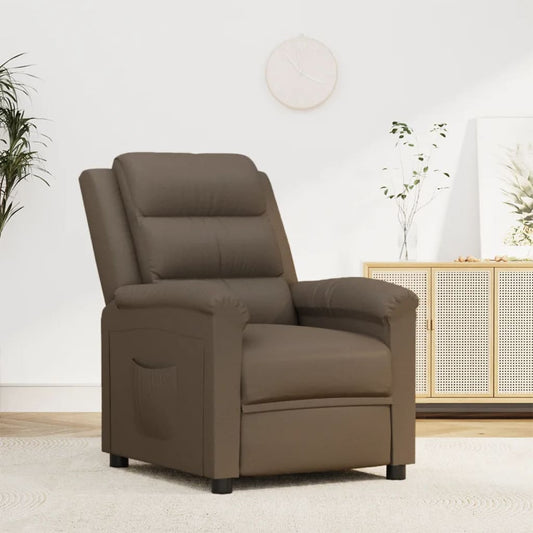 Relaxsessel Grau Kunstleder