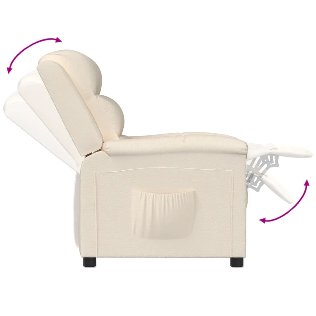 Relaxsessel Creme Samt