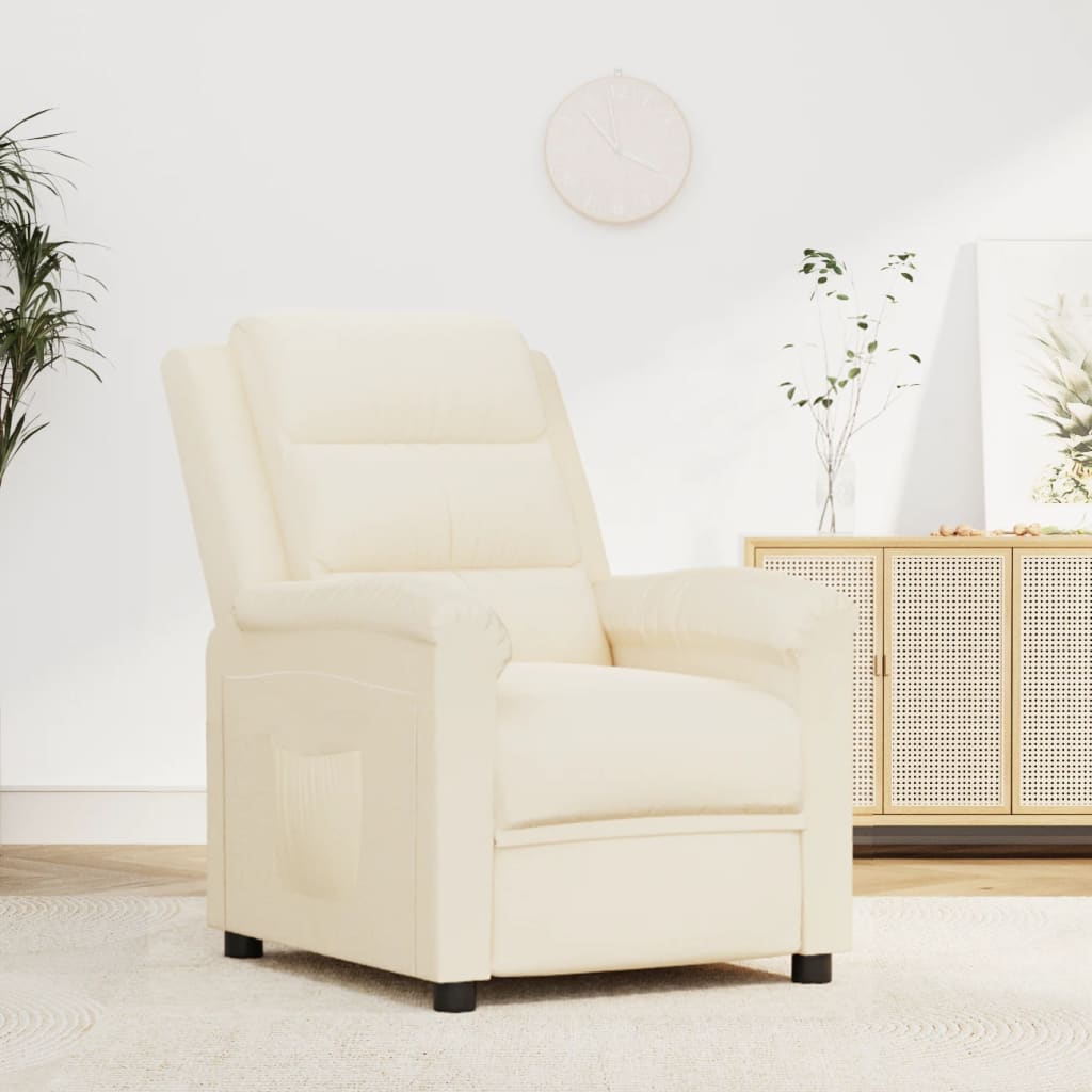 Relaxsessel Creme Samt