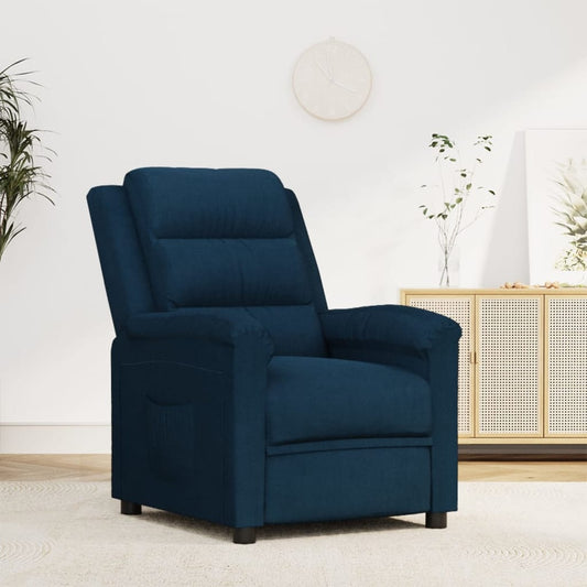 Relaxsessel Blau Samt