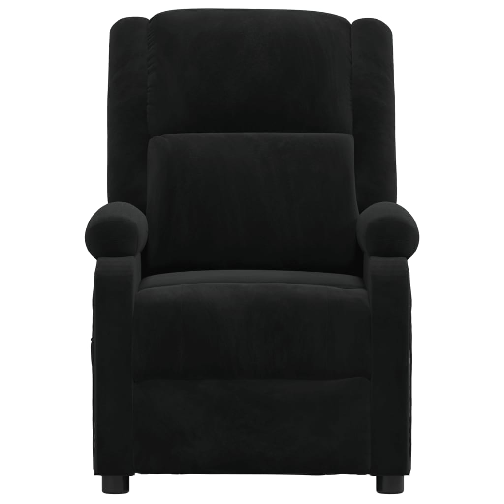 Fauteuil inclinable en velours noir