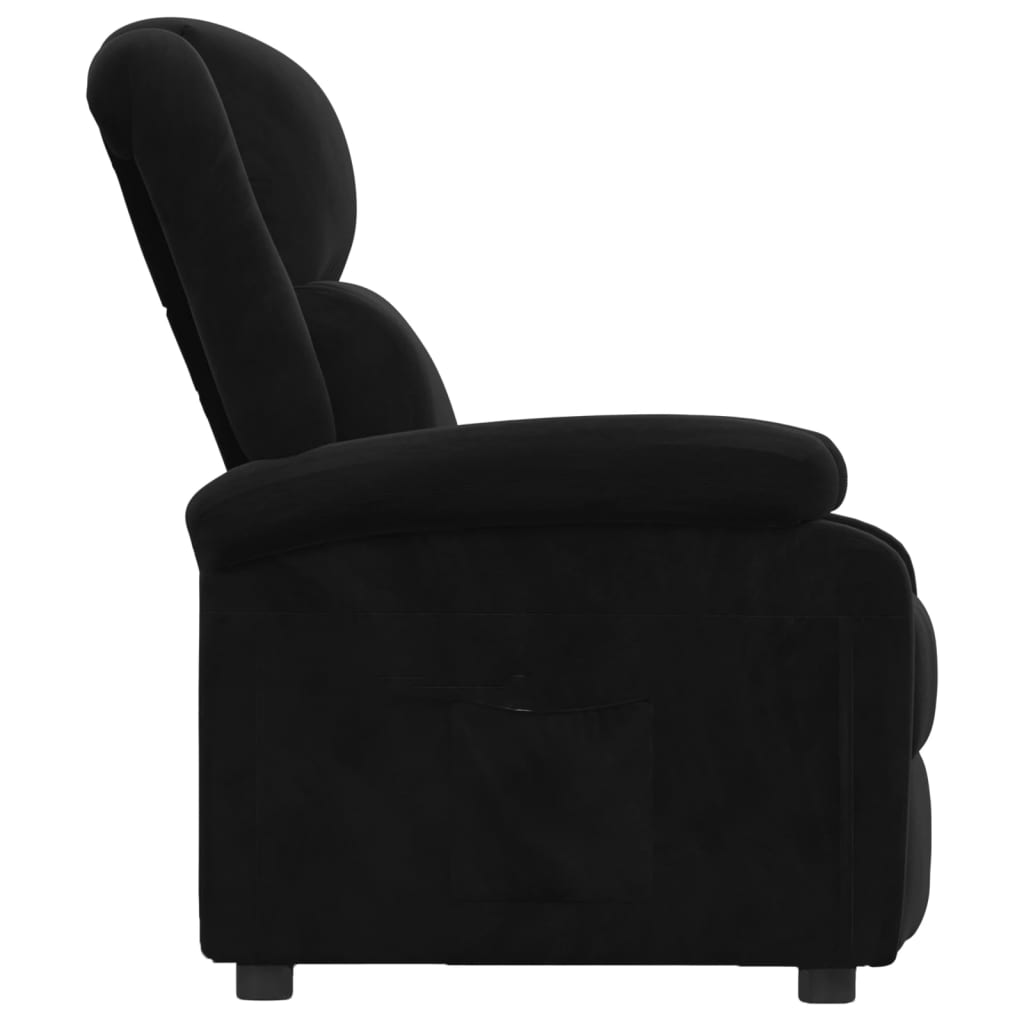Fauteuil inclinable en velours noir