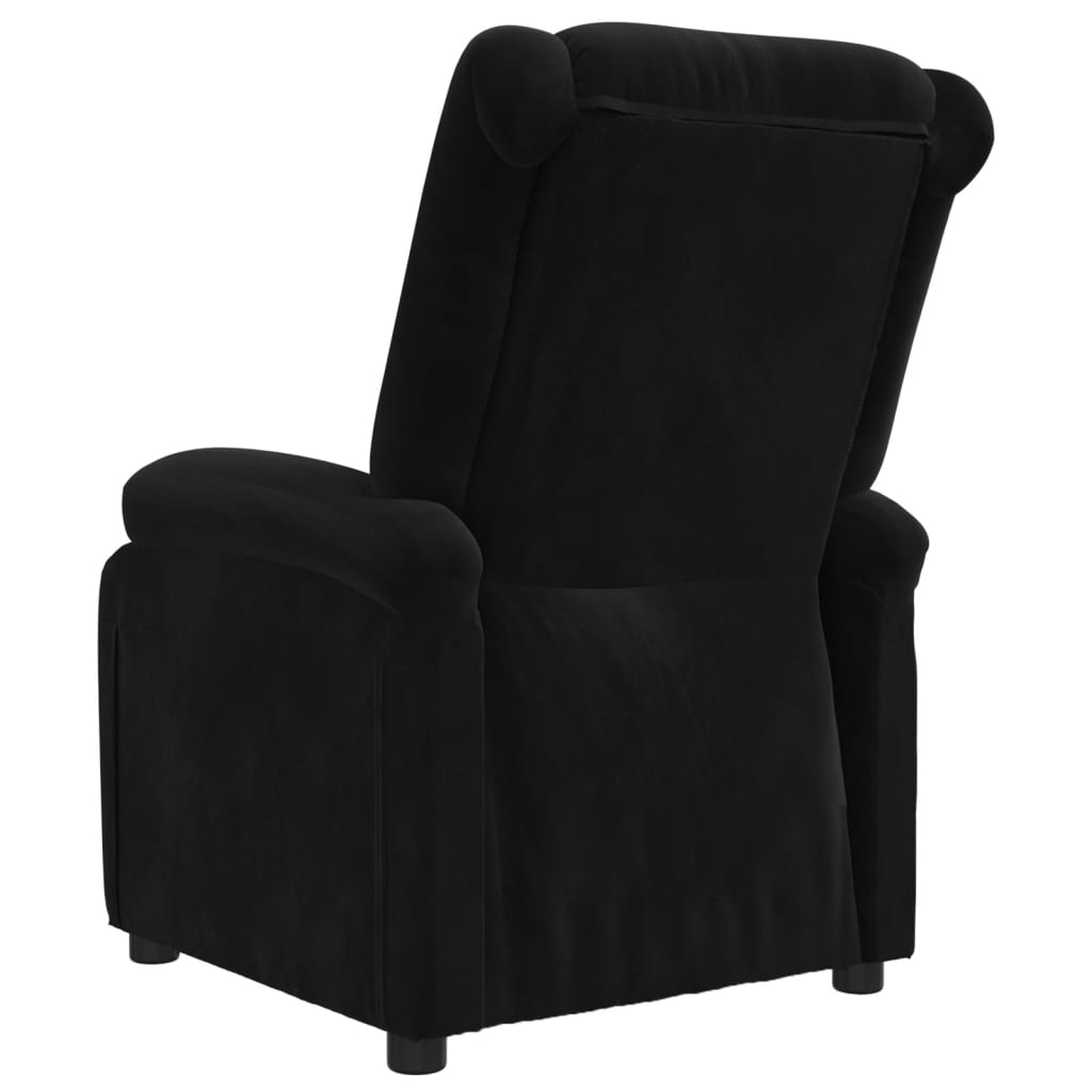 Fauteuil inclinable en velours noir