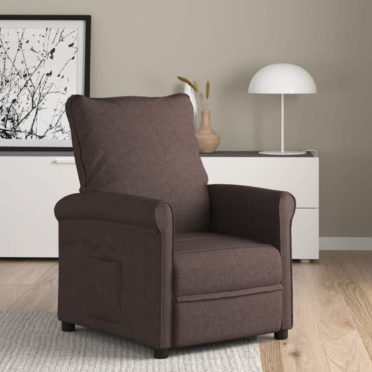 Relaxsessel Dunkelbraun Stoff