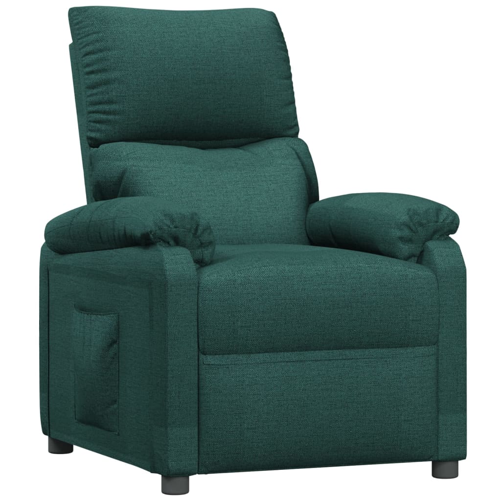 Fauteuil de relaxation tissu vert foncé