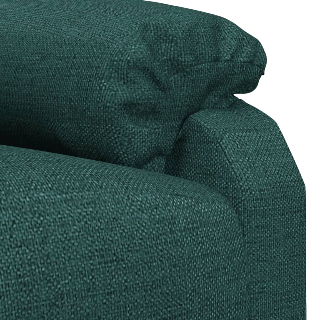 Fauteuil de relaxation tissu vert foncé