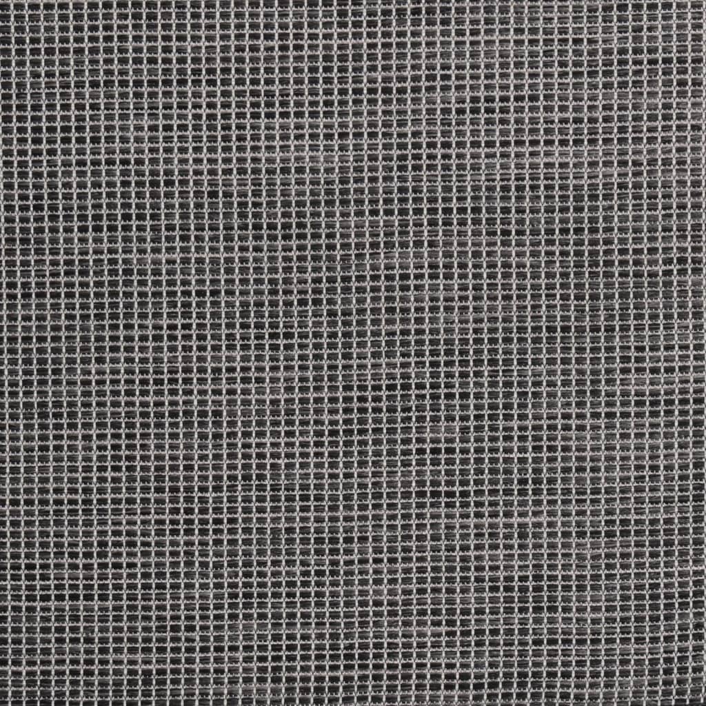 Outdoor-Teppich Flachgewebe 200x280 cm Grau