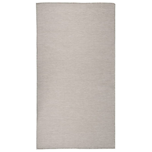 Outdoor-Teppich Flachgewebe 80x150 cm Taupe