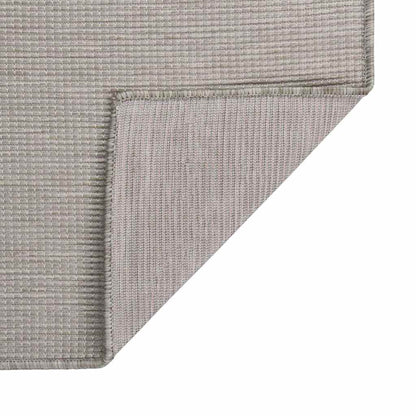 Outdoor-Teppich Flachgewebe 80x150 cm Hellgrau