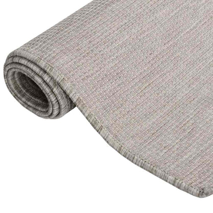 Outdoor-Teppich Flachgewebe 80x150 cm Hellgrau