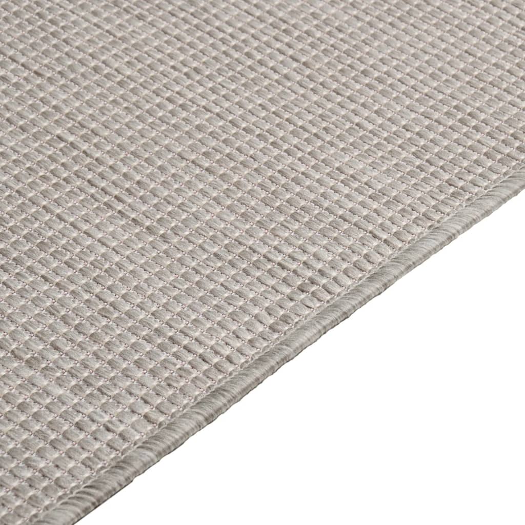 Outdoor-Teppich Flachgewebe 80x150 cm Taupe