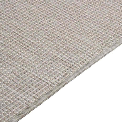 Outdoor-Teppich Flachgewebe 80x150 cm Hellgrau