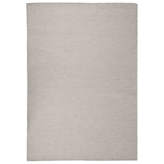 Outdoor-Teppich Flachgewebe 160x230 cm Taupe