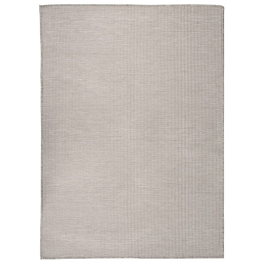 Outdoor-Teppich Flachgewebe 200x280 cm Taupe