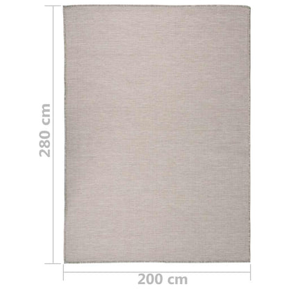 Outdoor-Teppich Flachgewebe 200x280 cm Hellgrau