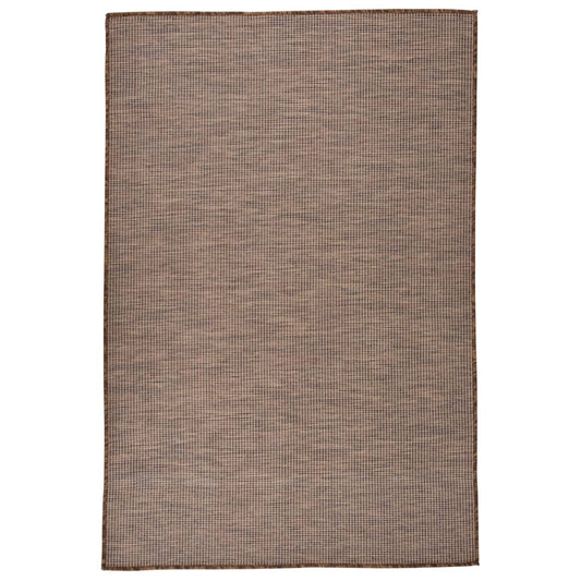 Outdoor-Teppich Flachgewebe 120x170 cm Braun