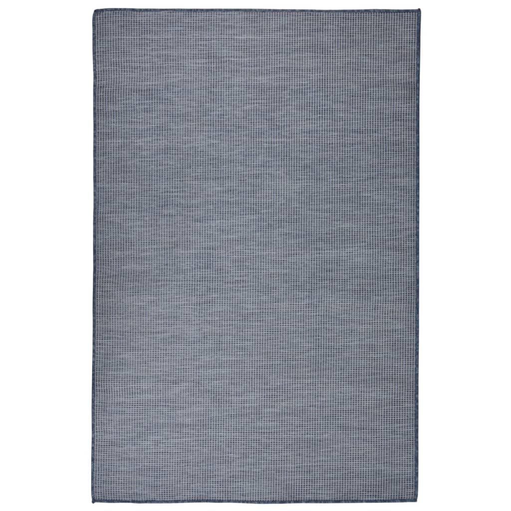 Outdoor-Teppich Flachgewebe 120x170 cm Blau