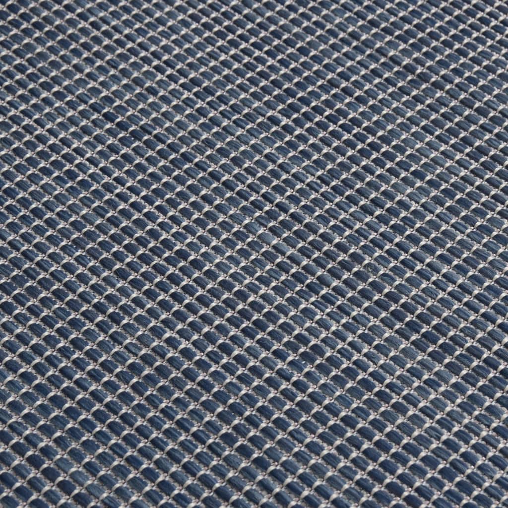 Outdoor-Teppich Flachgewebe 140x200 cm Blau
