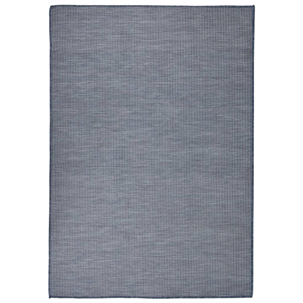 Outdoor-Teppich Flachgewebe 160x230 cm Blau