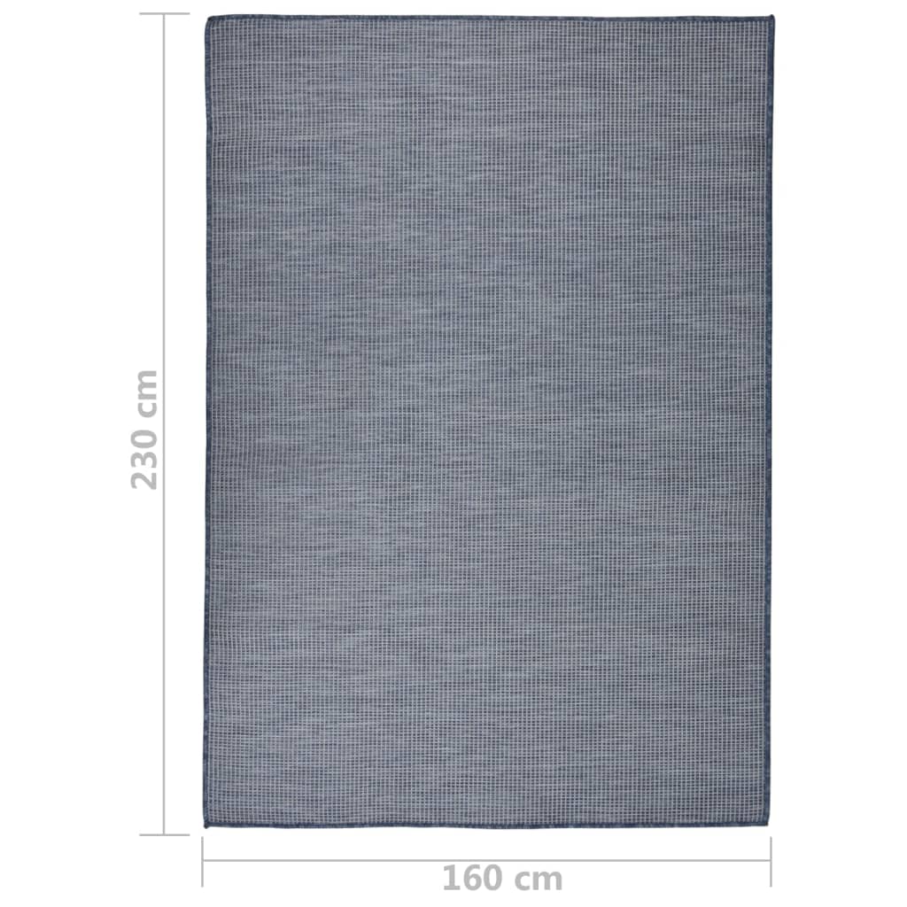 Outdoor-Teppich Flachgewebe 160x230 cm Blau